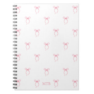 Mit Monogramm rosa Bogen Notizblock