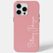 Mit Monogramm Rosa Case-Mate iPhone Hülle (Rückseite)