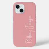 Mit Monogramm Rosa Case-Mate iPhone Hülle (Rückseite)