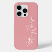 Mit Monogramm Rosa Case-Mate iPhone Hülle (Rückseite)