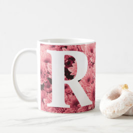 Mit Monogramm-Rosa-Chrysanthemum-Tasse Kaffeetasse