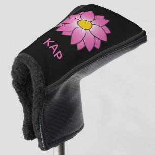 Mit Monogramm rosa Daisy Putter Abdeckung Golf Headcover