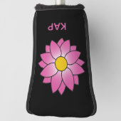Mit Monogramm rosa Daisy Putter Cover Golf Headcover (Rotieren 90)
