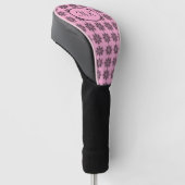 Mit Monogramm rosa Damaskusmuster Golf Headcover (angewinkelt)