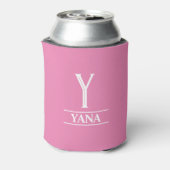 Mit Monogramm rosa Dosenkühler (Kanne Rückseite)
