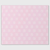 Mit Monogramm-rosa-farbenes Muster, modern Geschenkpapier (Flach)