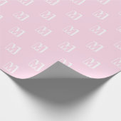 Mit Monogramm-rosa-farbenes Muster, modern Geschenkpapier (Ecke)