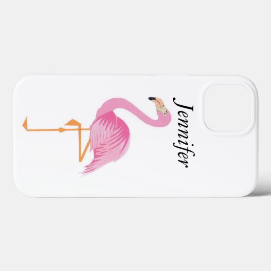 Mit Monogramm Rosa Flamingo iPhone-Gehäusebook Case-Mate iPhone Hülle (Rückseite (Horizontal))