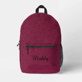 mit Monogramm rosa Glitzer Bedruckter Rucksack