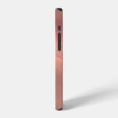Mit Monogramm rosa Hirsch Apple iPhone 12 Fall Hülle (Linke Seite)