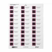 Mit Monogramm rosa Ikat Diamant Muster (Vorne)