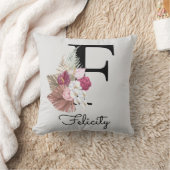 Mit Monogramm rosa Initial F Kissen (Decke)