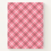 Mit Monogramm rosa Kariert Notizblock (Rückseite)