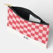 Mit Monogramm rosa Karton Zubehörtasche (Offen)