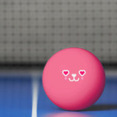 mit Monogramm-rosa Katzengesicht Tischtennisball (Netto)