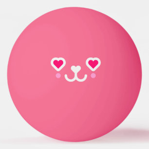 mit Monogramm-rosa Katzengesicht Tischtennisball
