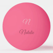 mit Monogramm-rosa Katzengesicht Tischtennisball (Rückseite)