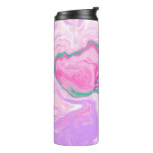 Mit Monogramm, rosa, Lila, Minze Grüne Marmorkunst Thermosbecher (Nach links gedreht)