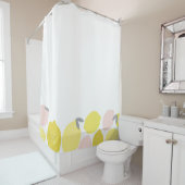 Mit Monogramm | rosa Limonade Duschvorhang (Beispiel)