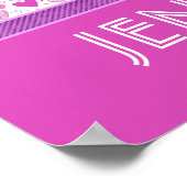 Mit Monogramm Rosa-Lots-Gymnastik Poster (Ecke)