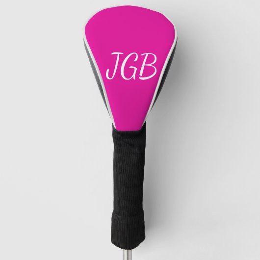 Mit Monogramm rosa oder Farbe auswählen Golf Headcover (Vorderseite)
