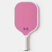 Mit Monogramm rosa Personalisiert Pickleball Schläger (Rückseite)