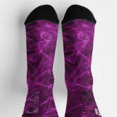 Mit Monogramm rosa Rauchmuster Socken (Oben)
