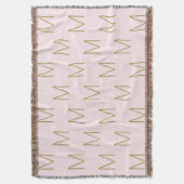 Mit Monogramm Rosa-Rosa-Muster Decke (Vorderseite Vertikal)