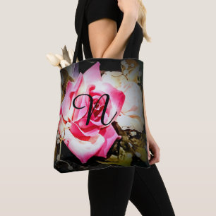Mit Monogramm Rosa Rose Tasche