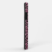 Mit Monogramm-rosa-Schwarz-weiß-Leopardenmuster Case-Mate iPhone Hülle (Hinten/Rechts)