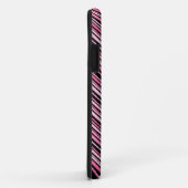 Mit Monogramm rosa Schwarzes Tribal Zickzack Muste Case-Mate iPhone Hülle (Hinten/Rechts)