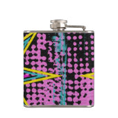 Mit Monogramm rosa Star Flachmann (Rückseite)