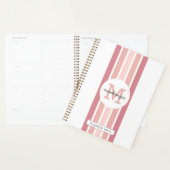 Mit Monogramm Rosa Streifen Personalisiert Planer (Anzeige)