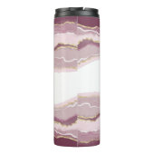 Mit Monogramm rosa Thermosbecher (Rückseite)