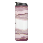 Mit Monogramm rosa Thermosbecher (Nach rechts gedreht)