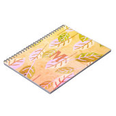 Mit Monogramm Rosa und Abstraktes Farbton Notizblock (Linke Seite)