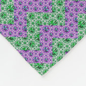 Mit Monogramm rosa und grüner Glitzer Zickzack Fleecedecke (Ecke)