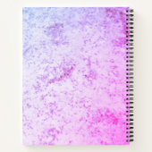 Mit Monogramm rosa und Lila marmoriert Notizblock (Rückseite)