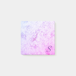 Mit Monogramm rosa und Lila marmoriert Post-it Klebezettel