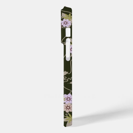 Mit Monogramm Rosa- und Schwarzblütenweine Case-Mate iPhone Hülle (Rückseite / Links)