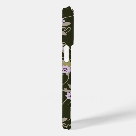 Mit Monogramm Rosa- und Schwarzblütenweine Case-Mate iPhone Hülle (Rückseite / Rechts)