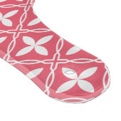 Mit Monogramm rosa, weißes, florales Gittermuster Schneidebrett (Ecke)
