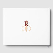 Mit Monogramm Rose-Corsage-Hochzeit Gästebuch (Rückseite)