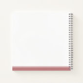 Mit Monogramm Rose für Initialskript Notizblock (Rückseite)