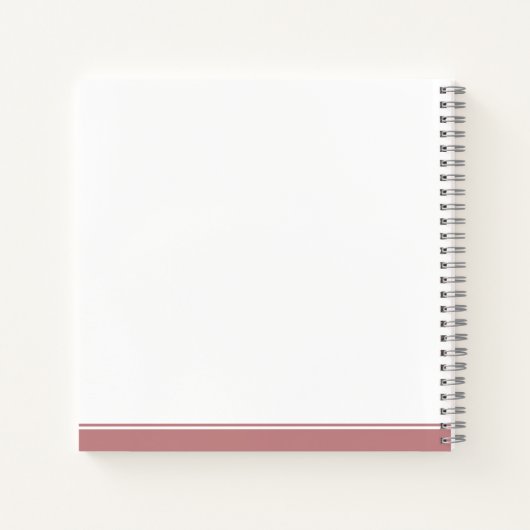 Mit Monogramm Rose für Initialskript Notizblock (Rückseite)