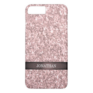 Mit Monogramm Rose Gold Glitzer Muster iPhone 8 Plus/7 Plus Hülle