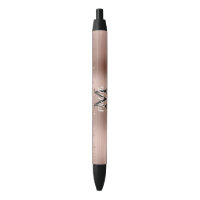 Mit Monogramm Rose Gold Glitzer Tropfen auf rosa M