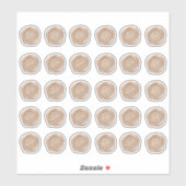 Mit Monogramm Rose Gold Imitate Wax Siegel Aufkleber (Blatt)