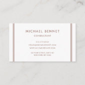 Mit Monogramm Rose Gold Metallic Foil Consultant Visitenkarte (Rückseite)