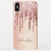 Mit Monogramm Rose Gold Sparkone Glitzer Tropfen C